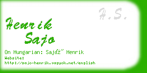 henrik sajo business card